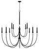 Capital Lighting, 445601KB, 54"Wx53"H 12-Light Grand Chandelier