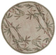 KAS Sparta 3146 Ivory Bamboo Border Area Rug, 5'6" Round