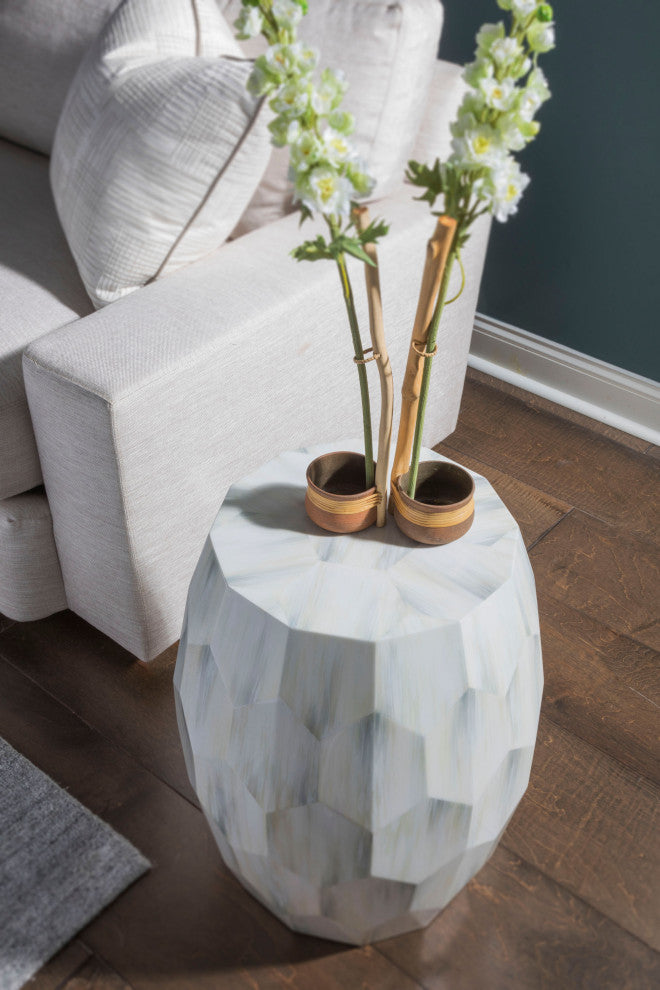 Bello Faceted Drum Table
