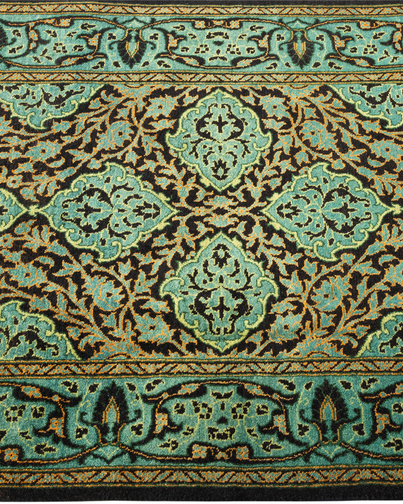Mogul, One-of-a-Kind Hand-Knotted Area Rug Black, 2'6"x7'9"