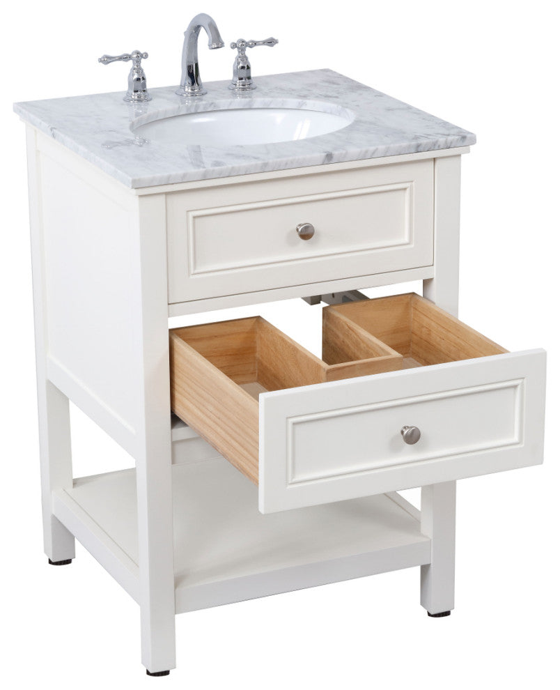 Matilda 24" Single Bathroom Vanity Set, White