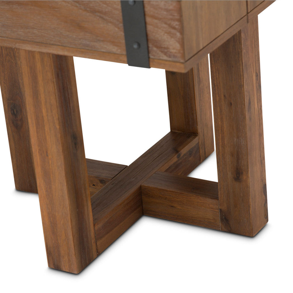 Brooklyn Walk Wood End Table, Burnt Umber