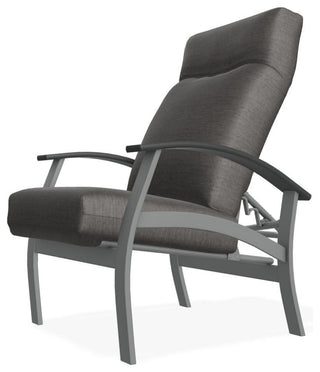 Belle Isle Cushion Outdoor Adjustable Back Chair, Graystone/Graphite