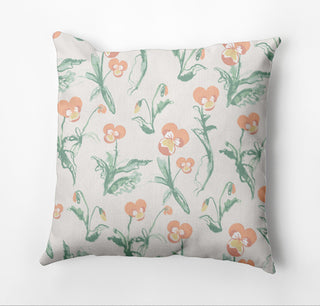 Bunch of Pansies Pillow, Orange, 18"x18"