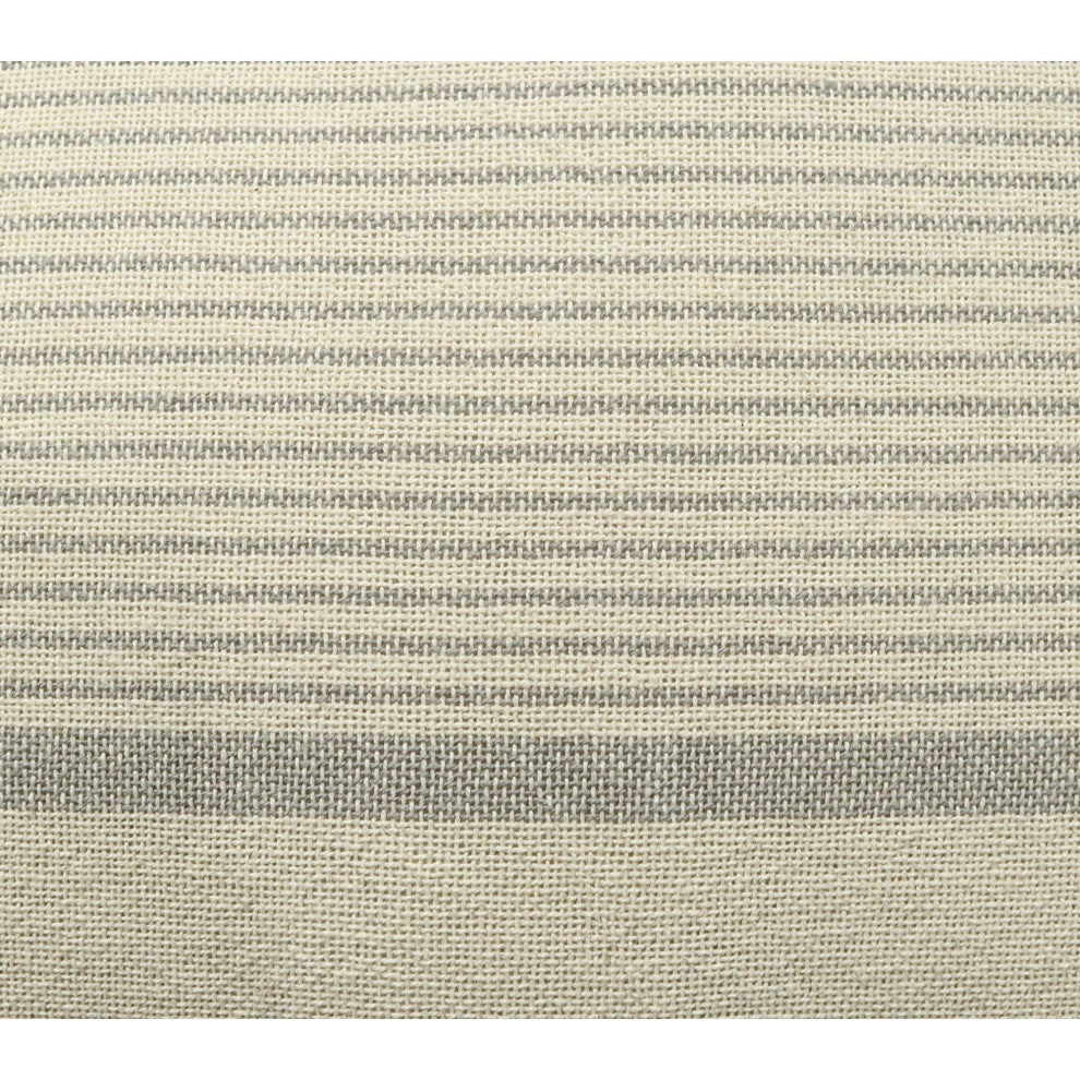 Grey White Machine Woven with Tassels Nolan Throw Pillow, 16" x 26"