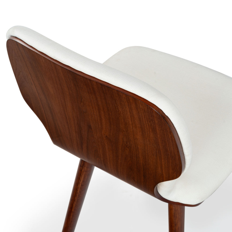 Safavieh Couture Tazmyn Dining Chair, White/Walnut