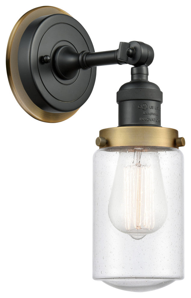 INNOVATIONS LIGHTING 203BK-BPBB-HRBB-G314 Dover 1 Light Mixed Metals Sconce
