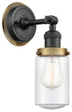 INNOVATIONS LIGHTING 203BK-BPBB-HRBB-G314 Dover 1 Light Mixed Metals Sconce