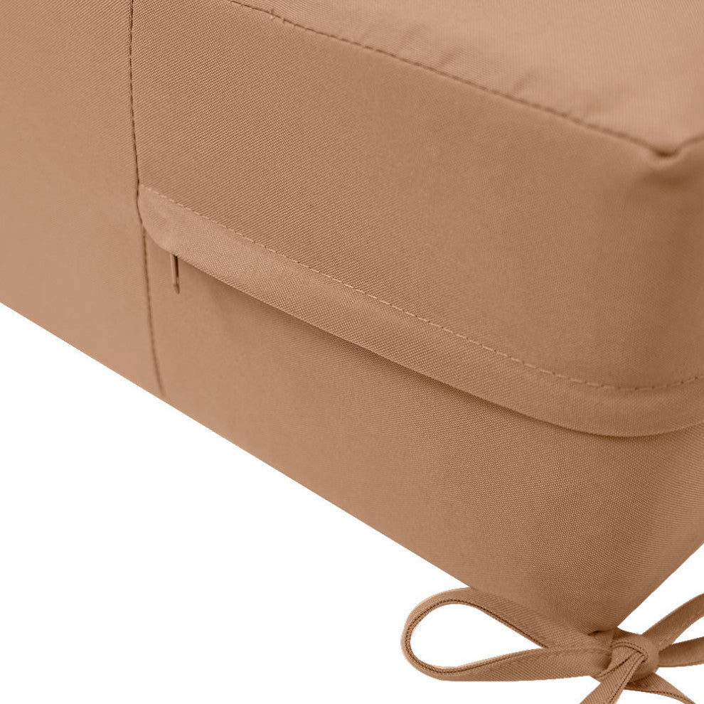 |COVER ONLY| Outdoor Knife Edge Small Deep Seat Backrest Pillow Slipcover AD104