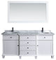 Cadence Gray 60" Double Sink Bathroom Vanity, Mirror