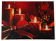 "LED Striped Candles With Poinsettia and Bow Christmas" Wall Art