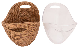 Champagne Bucket With Acrylic Insert, Honey Brown