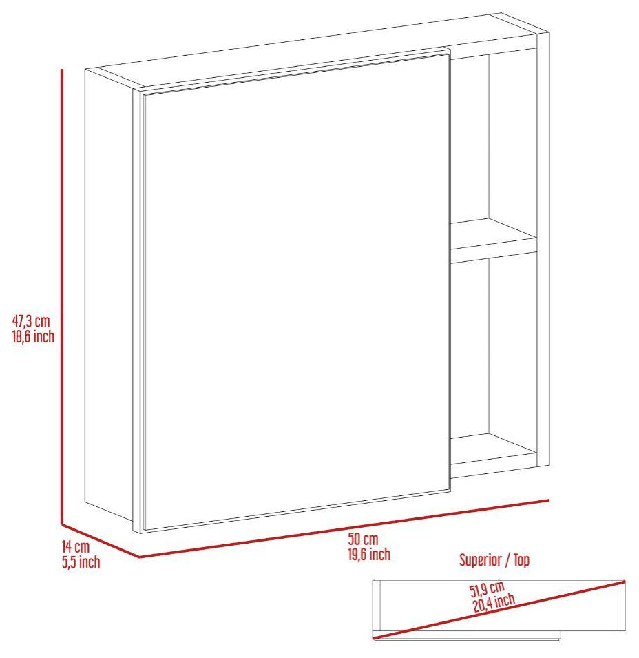 Medicine Cabinet Viking, Bathroom, Light Gray
