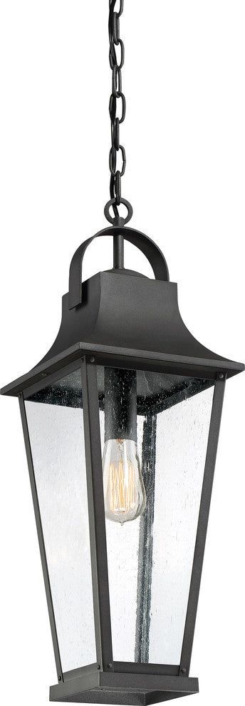 Quoizel GLV1908MB One Light Outdoor Hanging Lantern Galveston Mottled Black