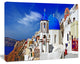 Oia Village Greece Panorama, Landscape Canvas Art Print, 20"x12"