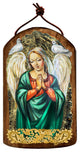 Icon Angel With Dove Wooden Ornament