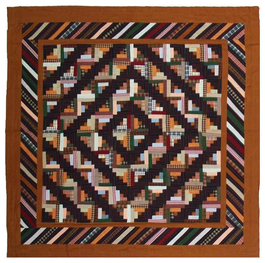 Dusty Diamond Log Cabin Shower Curtain 72"X 72"