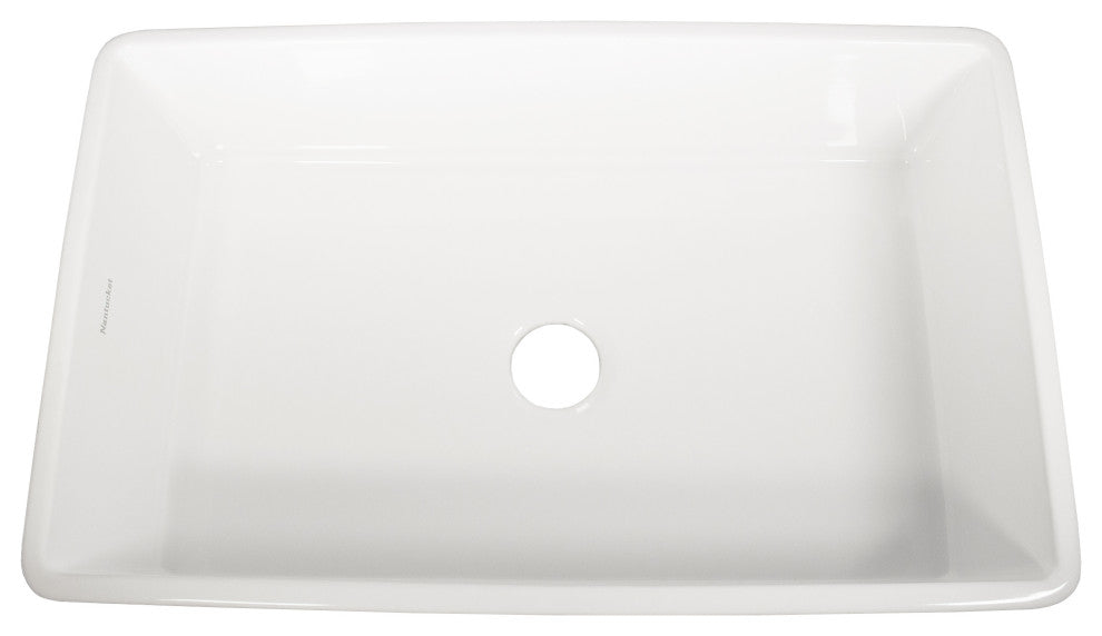 Nantucket Sinks Farmhouse Fireclay Sink with Hand Painted Nantucket Apron Front