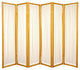 6'' Tall Helsinki Shoji Screen, 6 Panel, Honey