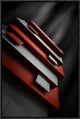 "Red and White" Framed Canvas Giclee by Ajkabajka, 15x23"