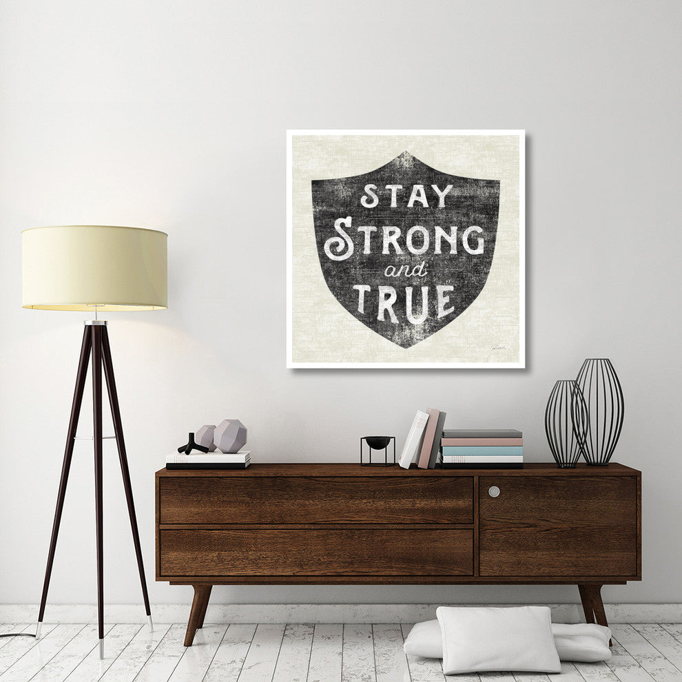 "Stay Strong Black" Digital Paper Print by Sue Schlabach, 42"x42"