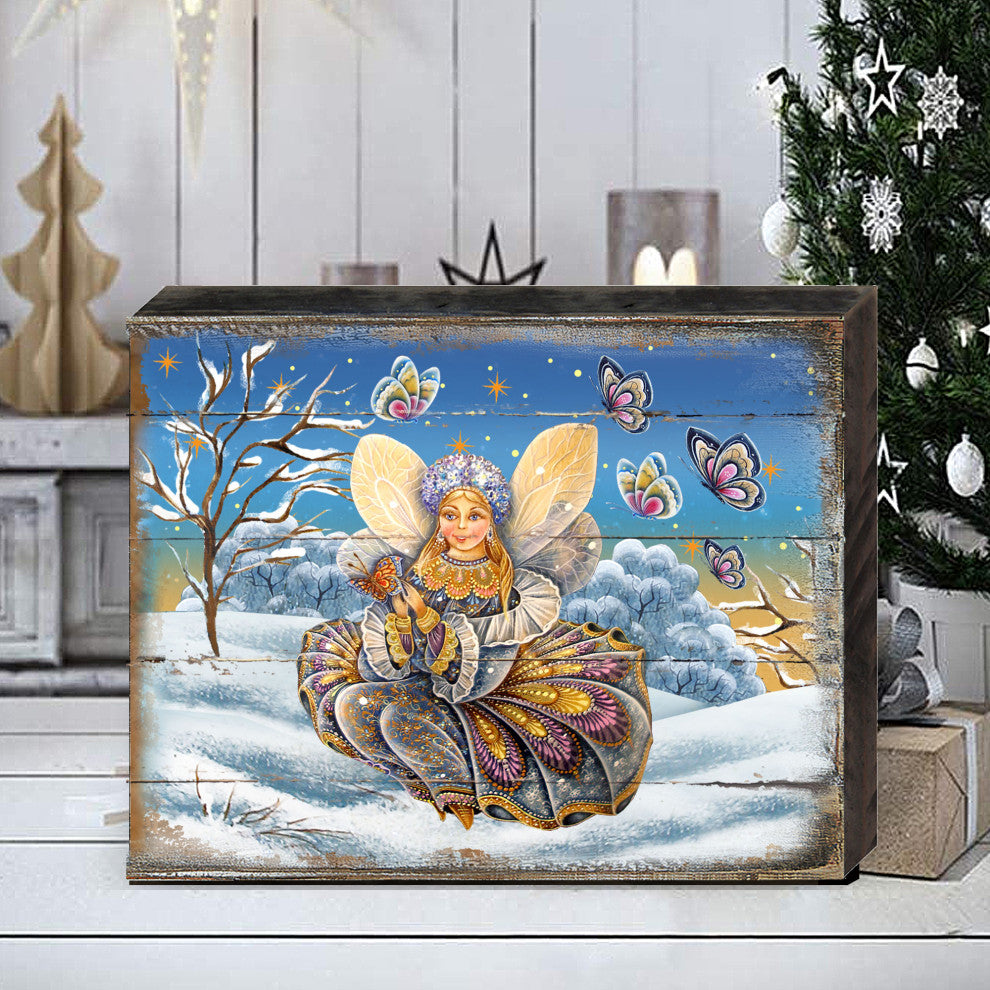 Butterfly Fairy Wooden Wall Art, Medium, 18"x12"