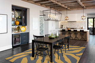 Animal Stripe Fall Design Chenille Area Rug, Gray, 8'x10'