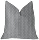Myriad Hexagon Blue and Beige Luxury Throw Pillow, 20"x36" King