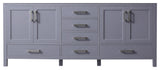 Jacques 80" Dark Gray Vanity Cabinet Only