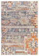 Surya New Mexico NWM-2310 5'3" Round Rug, Denim/Khaki/Rose/Gray/Pink/Purple