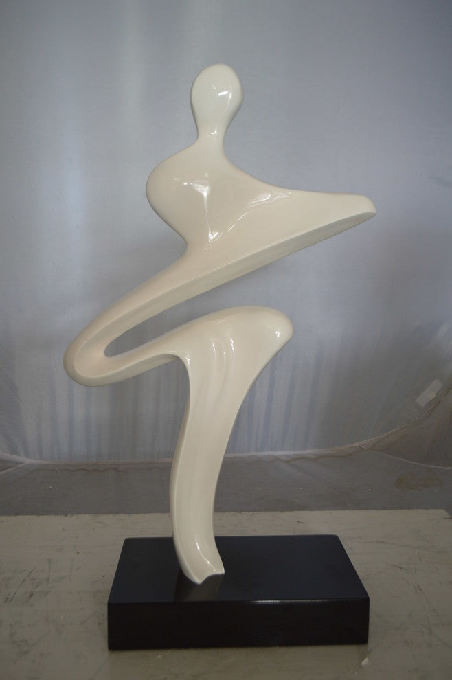 Modern Art Windy Day Resin Statue -  Size: 15"L x 6"W x 24"H.