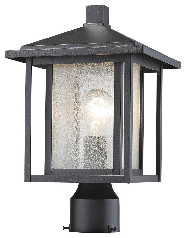 Z-Lite 554PHM Aspen 1 Light 15" Tall Outdoor Post Light - Black