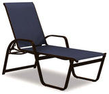 Aruba II 4-Position High Bed Chaise, Textured Kona, Navy