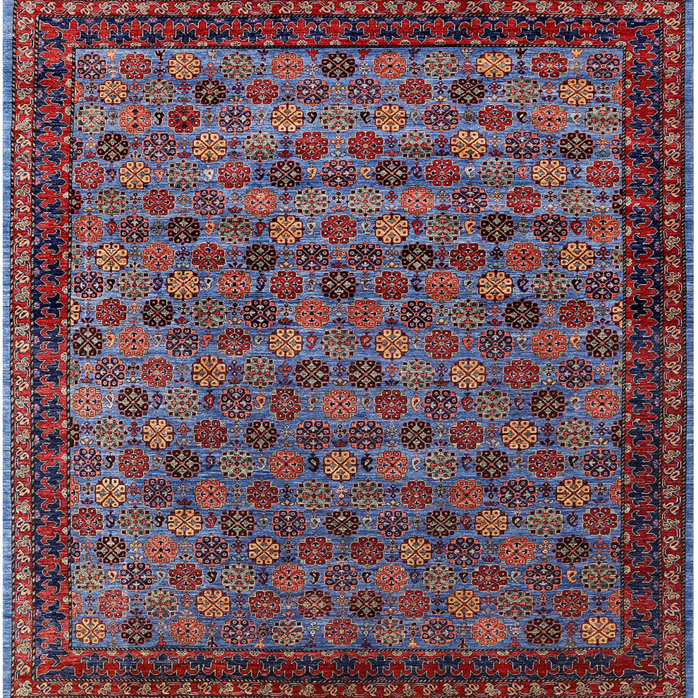 Ahgly Company Indoor Square Mid-Century Modern Area Rugs, 8' Square