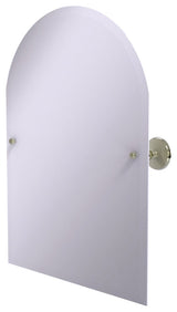 Frameless Arched Top Beveled Edge Tilt Mirror, Polished Nickel