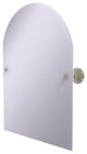 Frameless Arched Top Beveled Edge Tilt Mirror, Polished Nickel