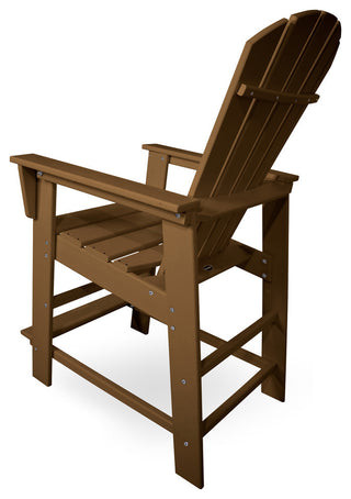 Polywood South Beach Counter Chair, Teak