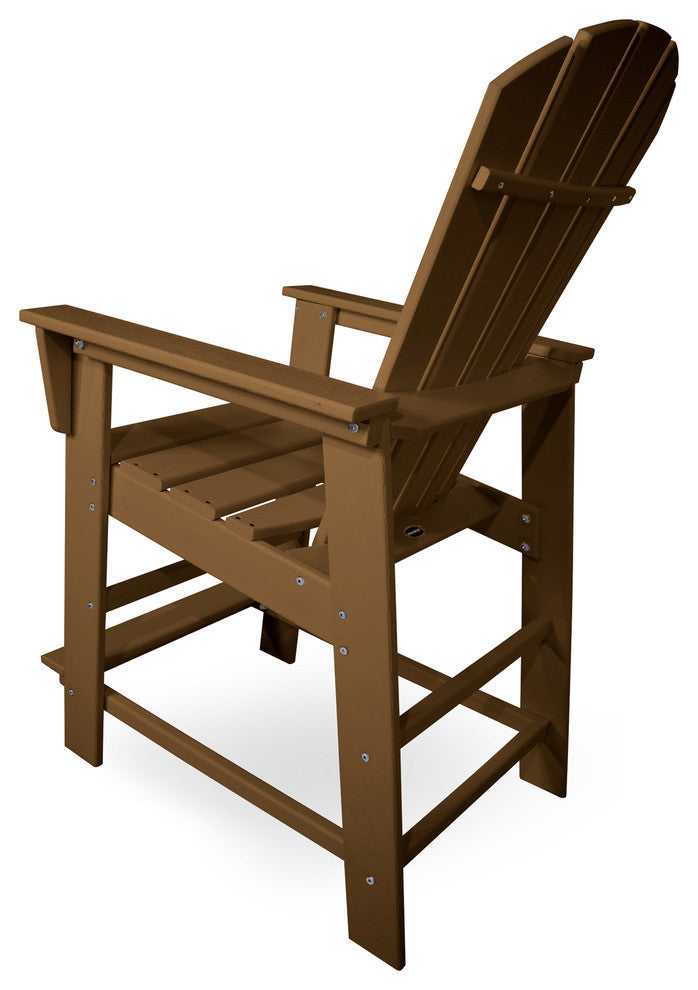 Polywood South Beach Counter Chair, Teak