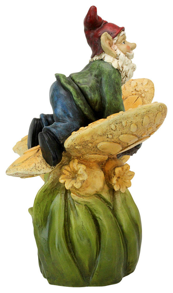 On A Butterflys Back Gnome Statue