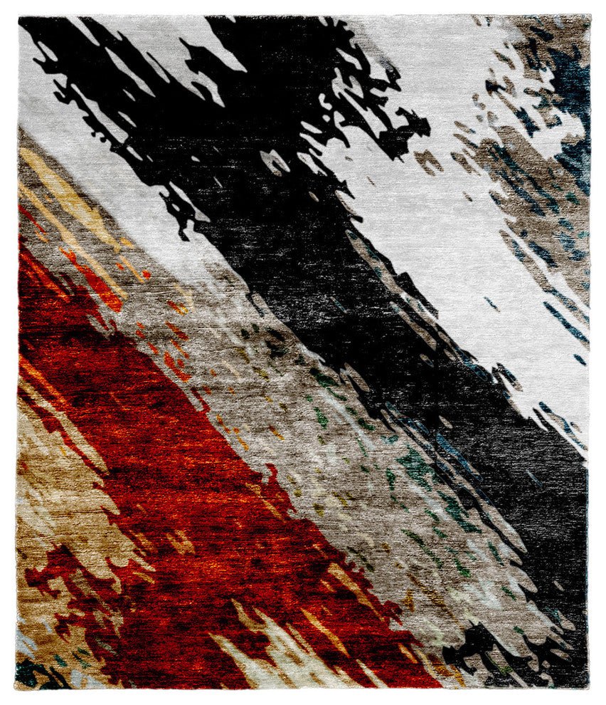 Honeysuckle A Hand Knotted Tibetan Rug, 5'x8'