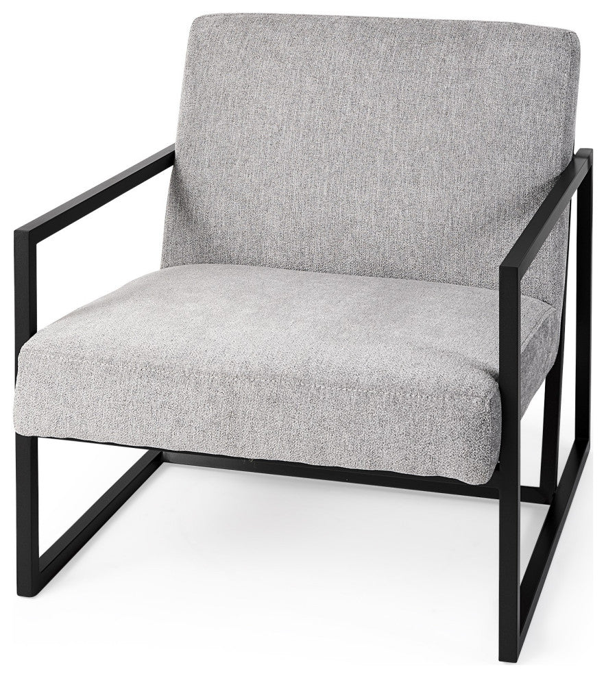 Geo Modern Gray and Black Accent or Side Chair