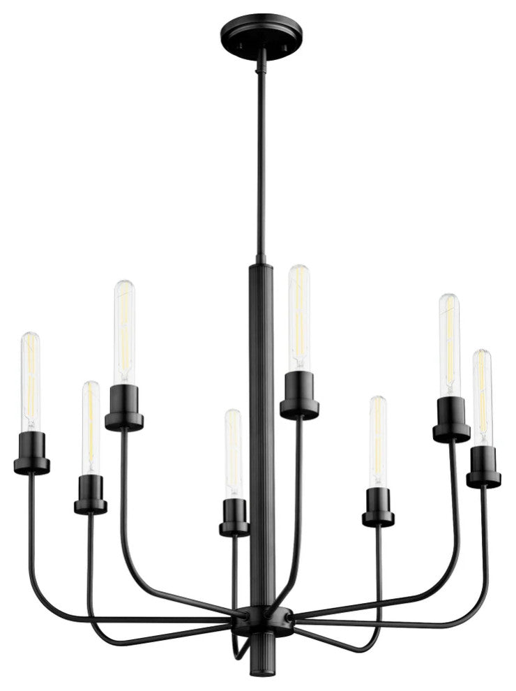 Quorum 612-8-59 Sheridan 8-Light Chandelier, Matte Black