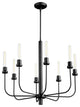 Quorum 612-8-59 Sheridan 8-Light Chandelier, Matte Black