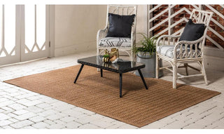 Rug Unique Loom Outdoor Border Light Brown Rectangular 3' 3 x 5' 0