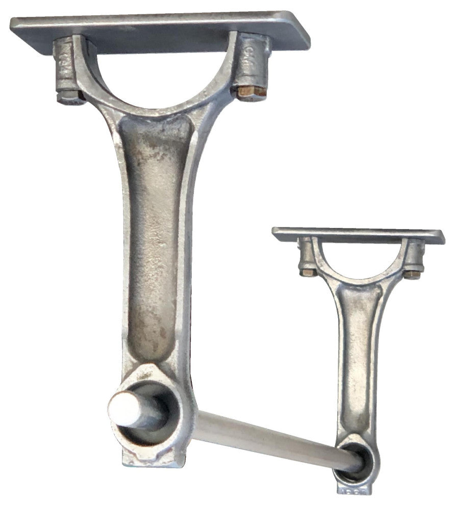 Piston Connector Rod Pot & Pan Hanger 34" (rustic & polished steel), Polished St