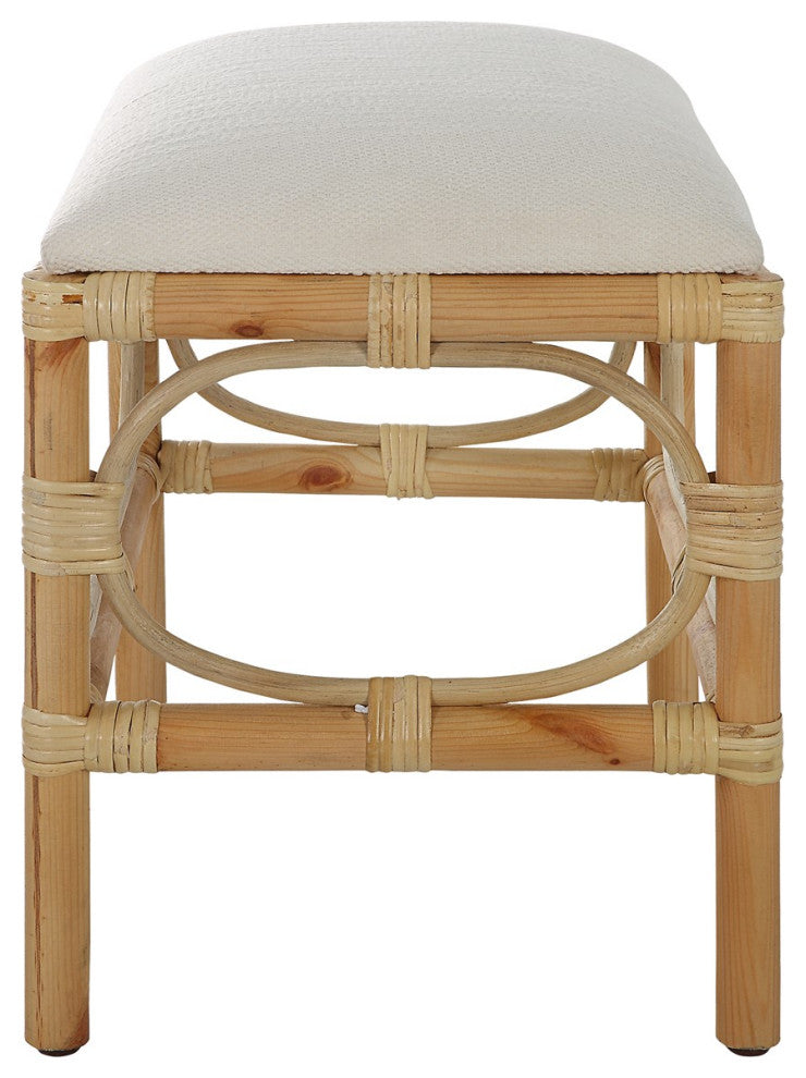 Uttermost Laguna Small White Bench 23668