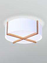 Plura 18 Flushmount, Walnut, Gloss White, Gu-24 Socket