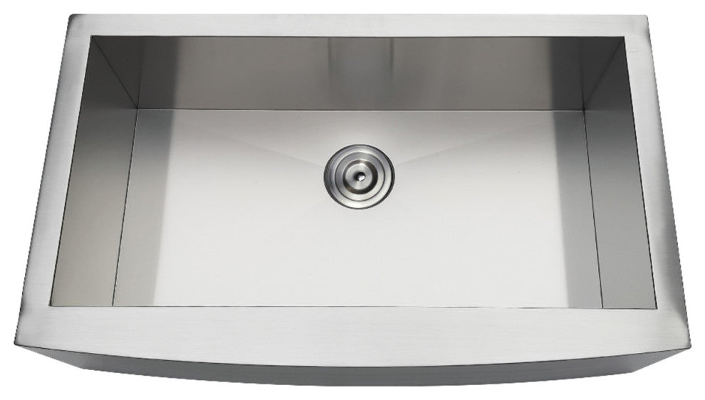 Gourmetier Drop-In Stainless Steel Single Bowl Farmhouse Kitchen Sink, Brushed