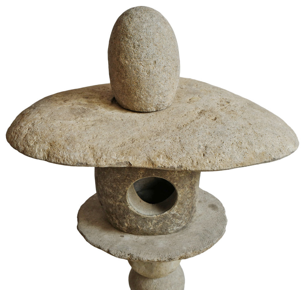 Outdoor Stacked Rock Light House Post 1