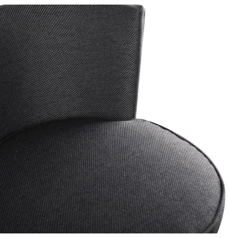Gray Upholstered Swivel Bar Stool | Andrew Martin Povis